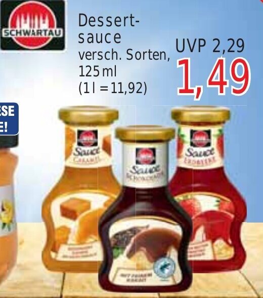 Schwartau Dessertsauce 125 ml Angebot bei Wiglo Wunderland