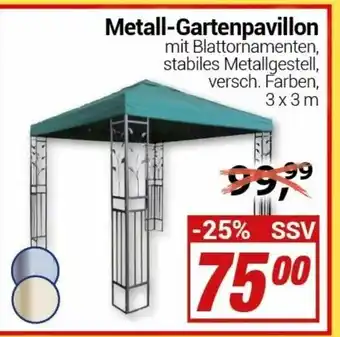 CENTERSHOP Metall Gartenpavillon Angebot