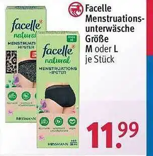 Rossmann Facelle menstruations unterwäsche größe m oder l Angebot