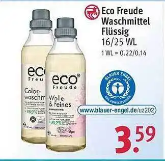 Rossmann Eco freude waschmittel flüssig Angebot