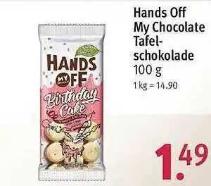 Rossmann Hands off my chocolate tafel-schokolade Angebot