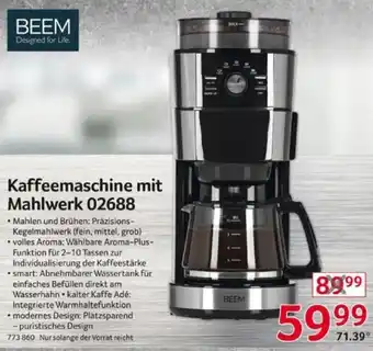 Selgros Beem Kaffeemaschine mit Mahlwerk 02688 Angebot