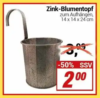 CENTERSHOP Zink Blumentopf Angebot