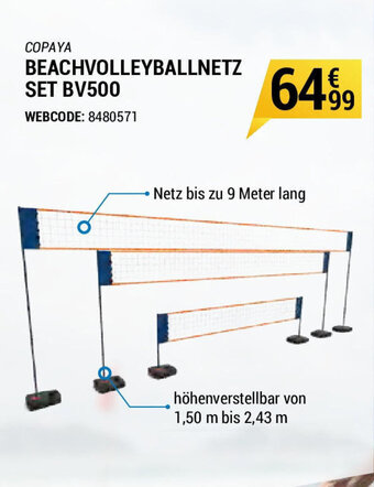 Decathlon Copaya Beachvolleyballnetz Set BV500 Angebot