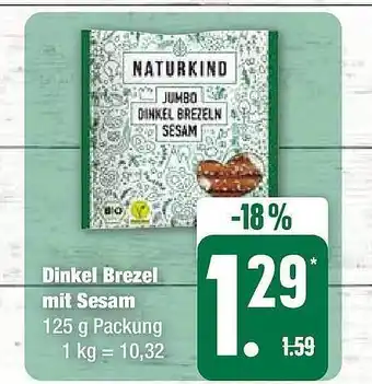 Edeka Dinkel brezel mit sesam Angebot