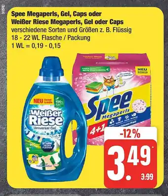 Edeka Spee megaperls, gel, caps oder weißer riese megaperls, gel oder caps Angebot