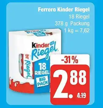 Edeka Ferrero kinder riegel Angebot