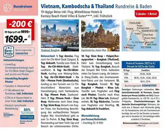 Lidl Reisen Vietnam, kambodscha & thailand rundreise & baden Angebot