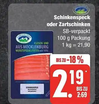 Edeka Schinkenspeck oder zartschinken Angebot