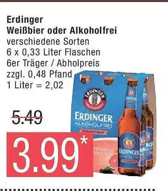 Marktkauf Erdinger weißbier oder alkoholfrei Angebot