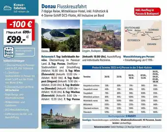 Lidl Reisen Donau flusskreuzfahrt Angebot