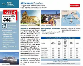 Lidl Reisen Mittelmeer kreuzfahrt Angebot