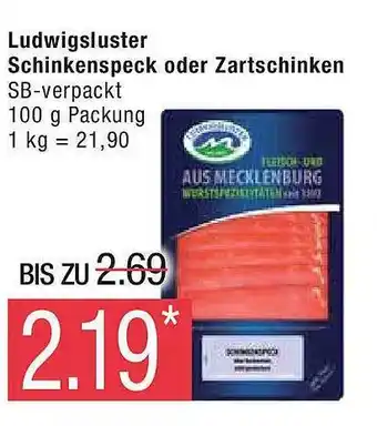 Marktkauf Ludwigsluster schinkenspeck oder zartschinken Angebot