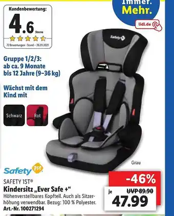 Lidl Kindersitz,, Ever Safe+'' Angebot