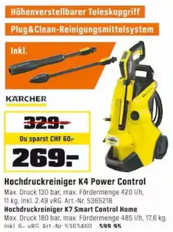 OBI Kärcher Hochdruckreiniger K4 Power Control Angebot