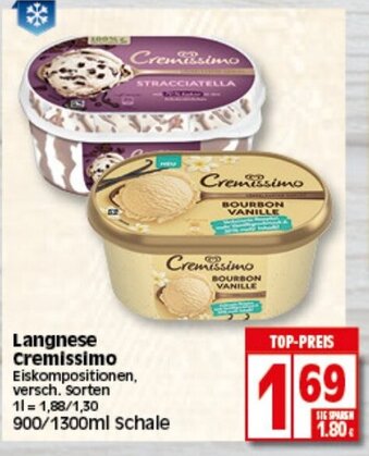 Elli Markt Langnese Cremissimo 900/1300ml Angebot