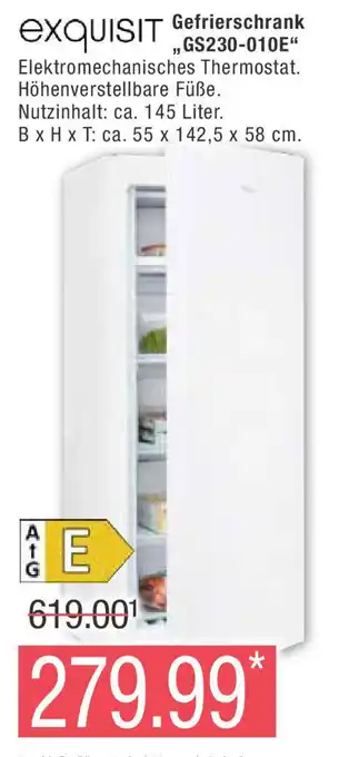 Marktkauf Exquisit Gefrierschrank | GS230-010E Angebot