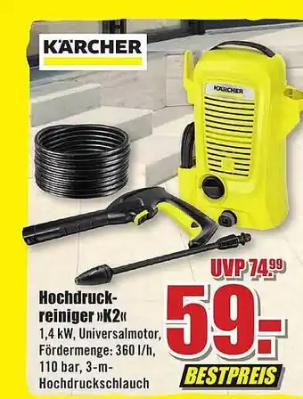 B1 Discount Baumarkt Kärcher hochdruckreiniger „k2“ Angebot