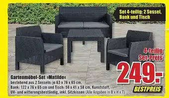 B1 Discount Baumarkt Gartenmöbel-set „matilde“ Angebot