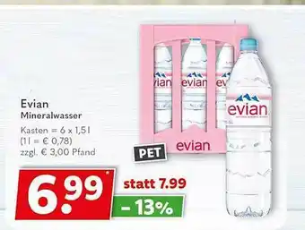 Getränkeland Evian mineralwasser Angebot