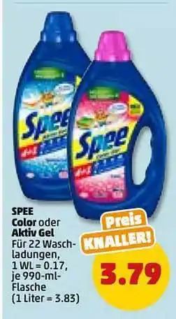 PENNY Spee color oder aktiv gel Angebot