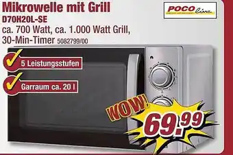 Poco Pocoline mikrowelle mit grill d70h20l-se Angebot