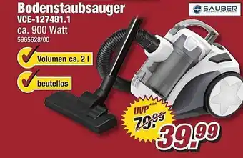 Poco Sauber bodenstaubsauger vce-127481.1 Angebot