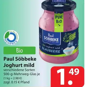 Famila Nord Ost Paul Söbbeke Joghurt mild 500g Angebot