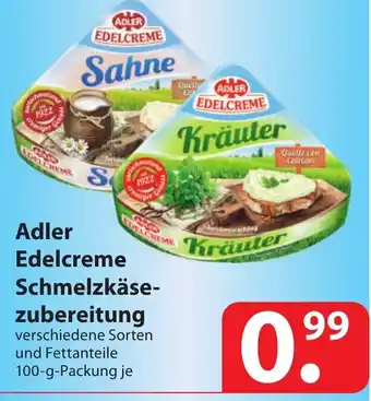 Famila Nord Ost Adler Edelcreme Schmelzkäsezubereitung 100g Angebot