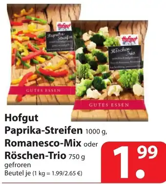 Famila Nord Ost Hofgut Paprika Streifen, Romanesco Mix oder Röschen Trio Angebot