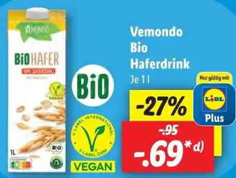 Lidl Vemondo Bio Haferdrink 1 L Angebot