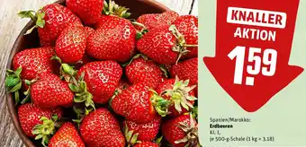 REWE Erdbeeren 500 g Schale Angebot