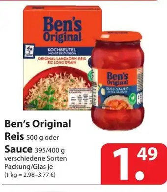 Famila Nord Ost Ben's Original Reis 500g oder Sauce 395/400g Angebot