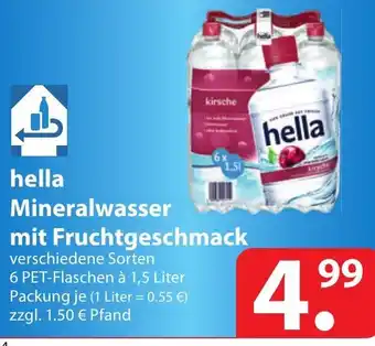 Famila Nord Ost Hella Mineralwasser mit Fruchtgeschmack 6x1,5L Angebot