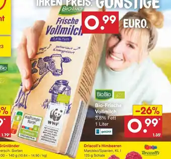 Netto Marken-Discount BioBio-Frische Vollmilch 1 L Angebot