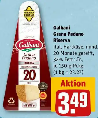 REWE Galbani Grana Padano Riserva 150 g Pckg. Angebot