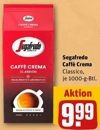 REWE Segafredo Caffè Crema 1000 g Btl. Angebot