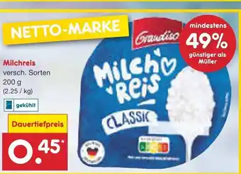 Netto Marken-Discount Milchreis 200 g Angebot