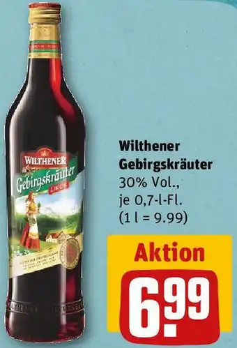 REWE Wilthener Gebirgskräuter 0,7 L-Fl. Angebot