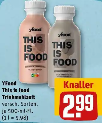 REWE Yfood This is Food Trinkmahlzeit 500 ml Fl. Angebot