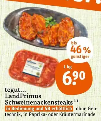 tegut Tegut LandPrimus Schweinenackensteaks 1kg Angebot