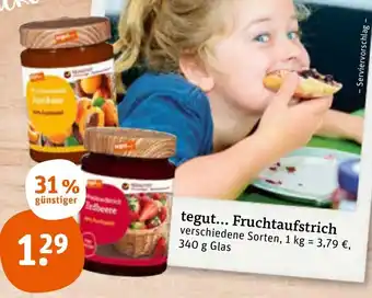 tegut Tegut Fruchtaufstrich 340g Angebot