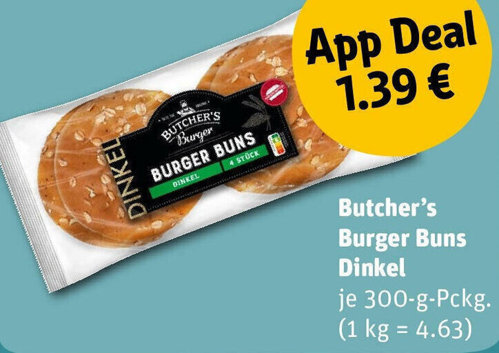 Butcher's Burger Buns Dinkel 300 g Pckg. Angebot bei REWE