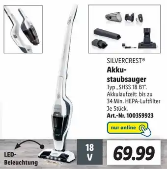 Lidl Silvercrest Akkustaubsauger SHSS 18 B1 Angebot