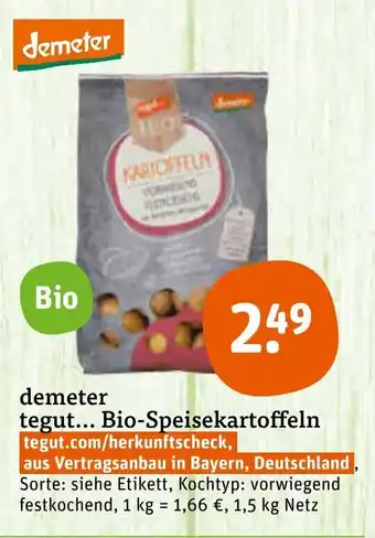 tegut Demeter Tegut Bio Speisekartoffeln 1,5kg Angebot