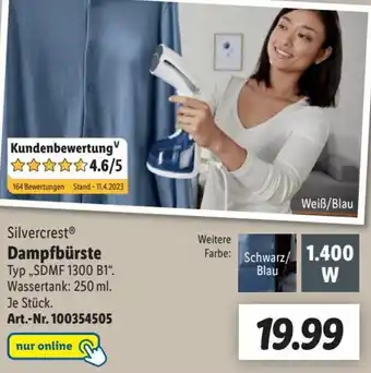 Lidl Silvercrest Dampfbürste SDMF 1300 B1 Angebot