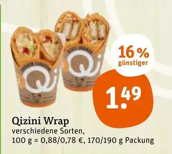 tegut Qizini Wrap 170/190g Angebot