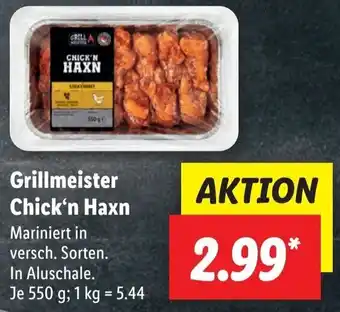 Lidl Grillmeister Chick'n Haxn 550 g Angebot