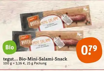 tegut Tegut Bio Mini Salami Snack 25g Angebot