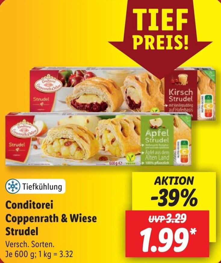 Conditorei Coppenrath & Wiese Strudel 600 g Angebot bei Lidl